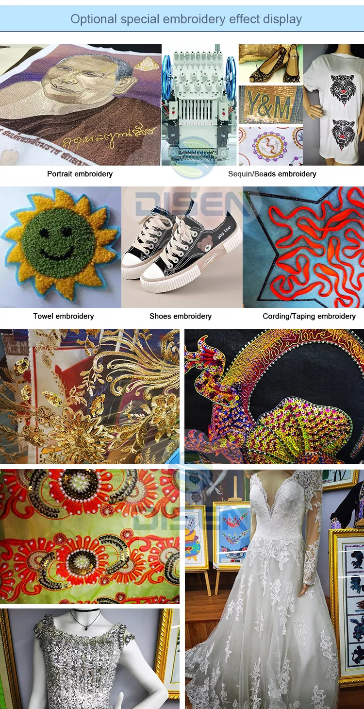 DSJ1201 Single Head 12 Needles Embroidery Machine from China